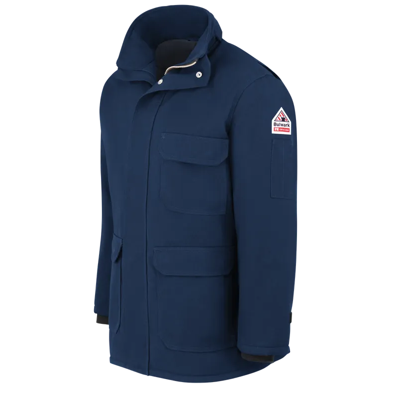 Bulwark, Men's Heavyweight Nomex FR Insulated Deluxe Parka, JNP2, Nomex 7oz, Cat4, Navy