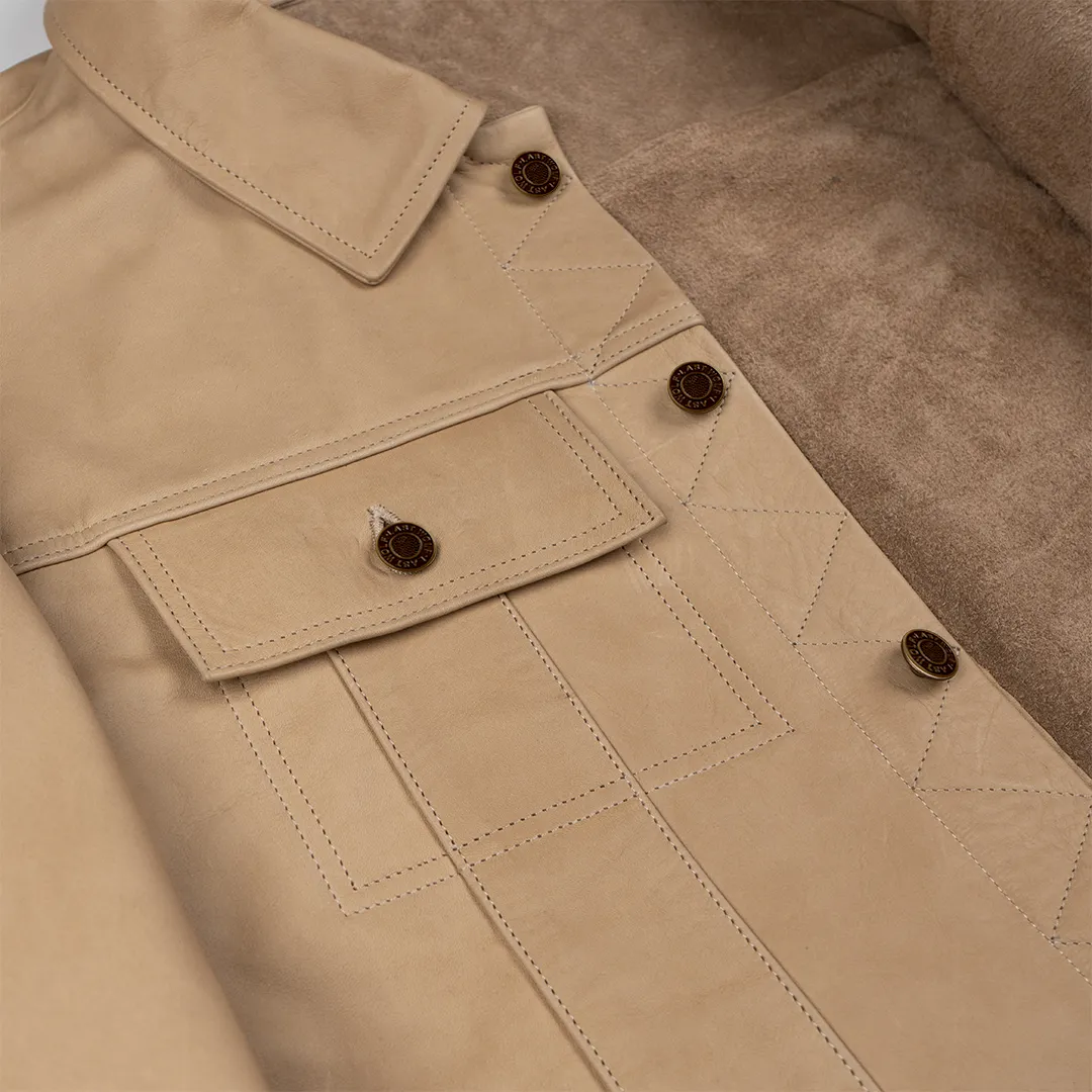 DRIFTER WORK LEATHER JACKET - NATURAL