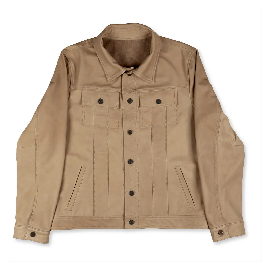 DRIFTER WORK LEATHER JACKET - NATURAL
